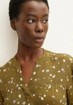 Tom Tailor Mit RaffungCamicettaOlive Small Floral Design Donna Camicie E Bluse TO221E11K-N11 -Tom Tailor 61170c5e9a494b16be8ccfe3dd5f2227