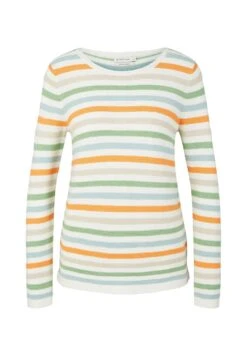 Tom Tailor Knit Jumper With Round NecklineMaglioneOrange Green Multicolor Stripe Donna Maglieria TO221I0IQ-H13 -Tom Tailor 6166821417104bc2991404af47730a1c