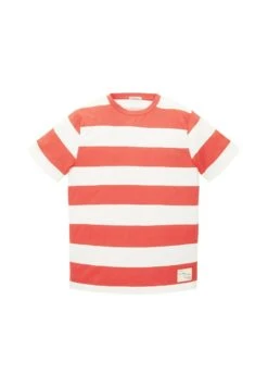 Tom Tailor GestreiftesT-Shirt Con StampaOff White Red Stripe Bambini T-shirt & Top TO224G0XE-G11
