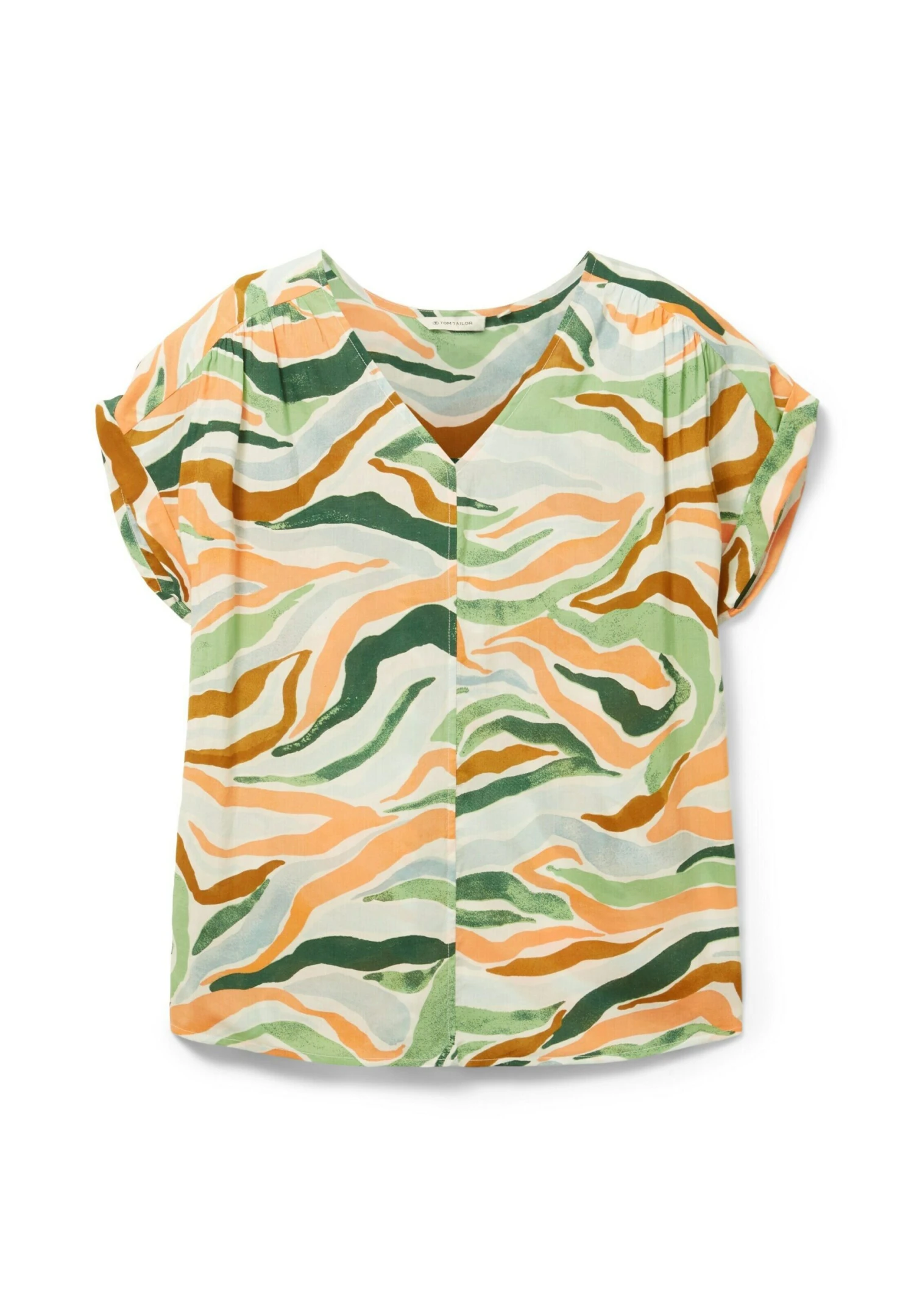 Tom Tailor Gemusterte KurzarmCamicettaColorful Wavy Design Donna Camicie E Bluse TO221E15T-E11 8 Tom Tailor Gemusterte KurzarmCamicettaColorful Wavy Design Donna Camicie E Bluse TO221E15T-E11 - immagine 6