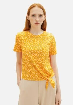 TOM TAILOR Denim Mit KnotendetailT-Shirt Con StampaOrange Flower Print Donna T-shirt E Top TO721D13O-H11