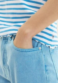 TOM TAILOR Denim Mit StreifenT-Shirt Con StampaWhite Mid Blue Stripe Donna T-shirt E Top TO721D0ZF-K11 -Tom Tailor 63c6fd4cef784d3e829e3e1f14a905f8