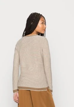 Tom Tailor Knit Jumper With Round NecklineMaglioneOffwhite/Brown Ottoman Donna Maglieria TO221I0IQ-O11 -Tom Tailor 63ffabb9d46349dc952dd5ecc241ca2d