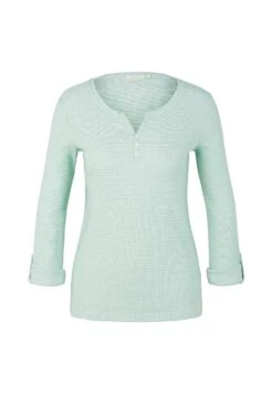 Tom Tailor Longsleeve Stripe HenleyMaglietta A Manica LungaOffwhite Green Stripe Donna T-shirt E Top TO221D152-M12 15 Tom Tailor Longsleeve Stripe HenleyMaglietta A Manica LungaOffwhite Green Stripe Donna T-shirt E Top TO221D152-M12 -Tom Tailor 65a2ebe530ee41ca85bb607e137f1d55