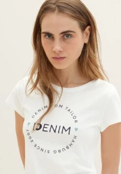 TOM TAILOR Denim Striped Blouse With PocketsT-Shirt Con StampaSky Captain Blue Donna T-shirt E Top TO721D11Y-K11 -Tom Tailor 68336370fe4640998c64faf0906ce7cc