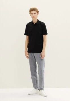 TOM TAILOR Denim StrukturiertPoloBlack Uomo T-shirt E Polo TO722P03X-Q11 -Tom Tailor 684997cdb43e4b2fa5d3bdbbfb4ef92f