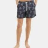 TOM TAILOR Denim Mit Allover-PrintShorts Da MareBlack White Big Coral Print Uomo Moda Mare TO782H00B-Q11