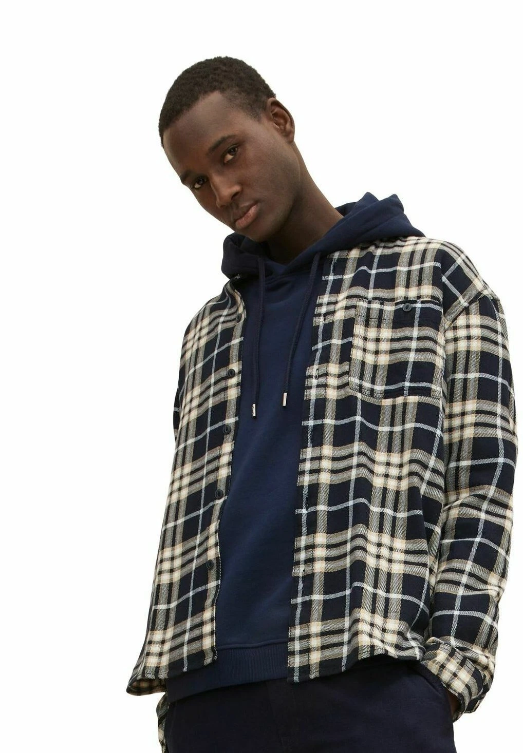 TOM TAILOR Denim Checked CamiciaNavy Big Twill Check Uomo Camicie TO722D0QU-K11 3 TOM TAILOR Denim Checked CamiciaNavy Big Twill Check Uomo Camicie TO722D0QU-K11