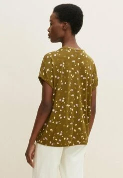 Tom Tailor T-Shirt Con StampaOlive Small Floral Design Donna T-shirt E Top TO221E11N-N11 -Tom Tailor 694e487877ee4a34af9cda5b76cd59af