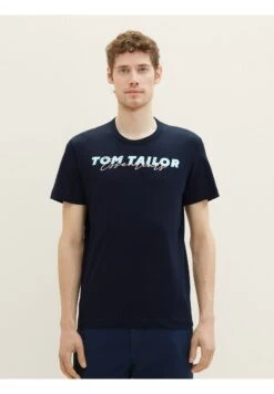 Tom Tailor Printed T-Shirt Con StampaSky Captain Blue Uomo T-shirt E Polo TO222O18Y-K11 -Tom Tailor 6988ec4cfc32475faf35e318936a0b47