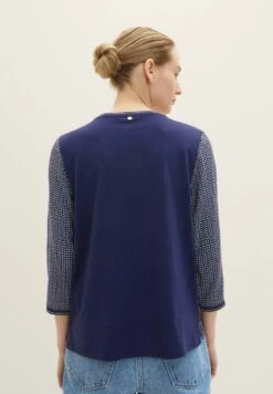 Tom Tailor Mit AlloverMaglietta A Manica LungaNavy Geometrical Design Donna T-shirt E Top TO221D1HN-K12 -Tom Tailor 6a7bb18abb63418789ff4cb760de320c