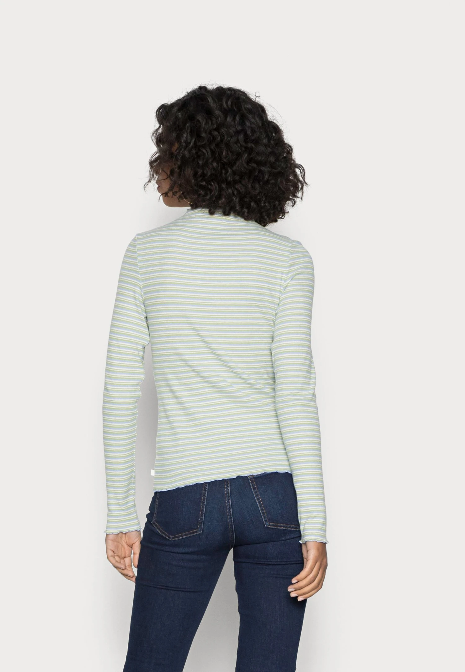 TOM TAILOR Denim StripedMaglietta A Manica LungaLight Blue/Green Donna T-shirt E Top TO721D0XU-K11 5 TOM TAILOR Denim StripedMaglietta A Manica LungaLight Blue/Green Donna T-shirt E Top TO721D0XU-K11 - immagine 3