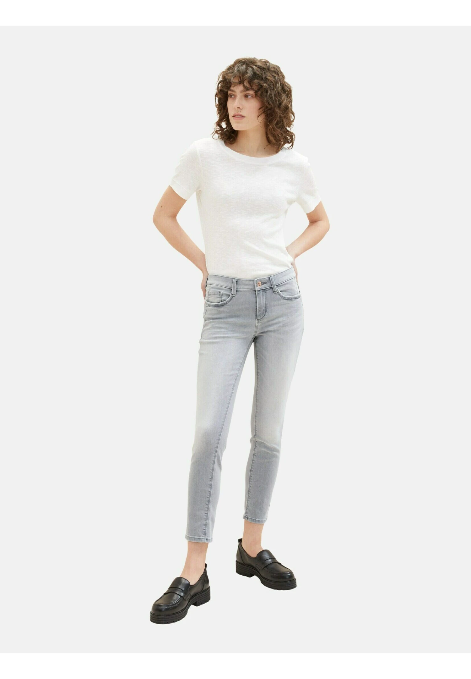 Tom Tailor Alexa Jeans Slim FitUsed Bleached Grey Denim Donna Jeans TO221N0FQ-C11 3 Tom Tailor Alexa Jeans Slim FitUsed Bleached Grey Denim Donna Jeans TO221N0FQ-C11