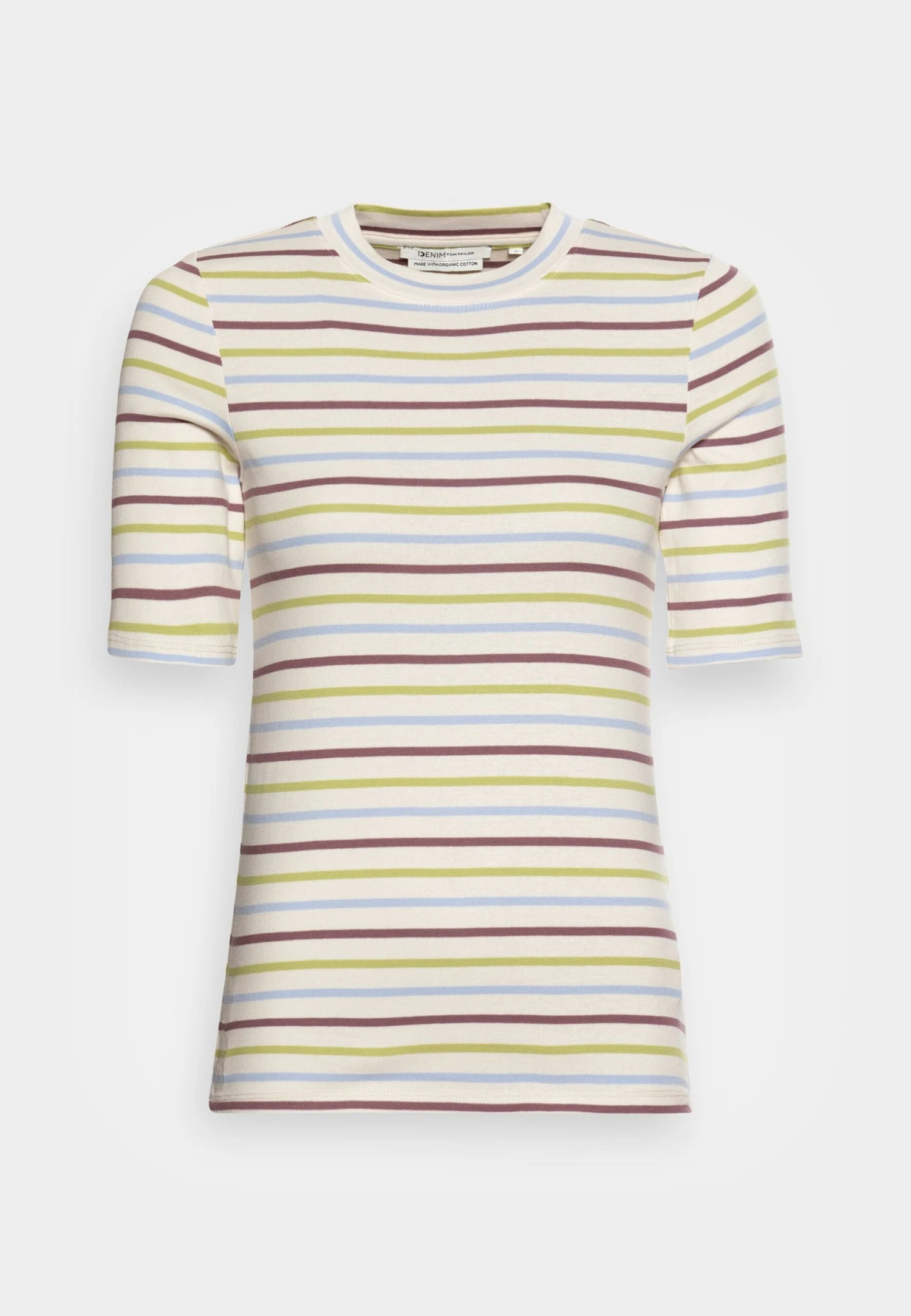 TOM TAILOR Denim Slim Stripe TeeT-Shirt Con StampaGreen Mauve Blue Stripe Donna T-shirt E Top TO721D0YI-G11 6 TOM TAILOR Denim Slim Stripe TeeT-Shirt Con StampaGreen Mauve Blue Stripe Donna T-shirt E Top TO721D0YI-G11 - immagine 4