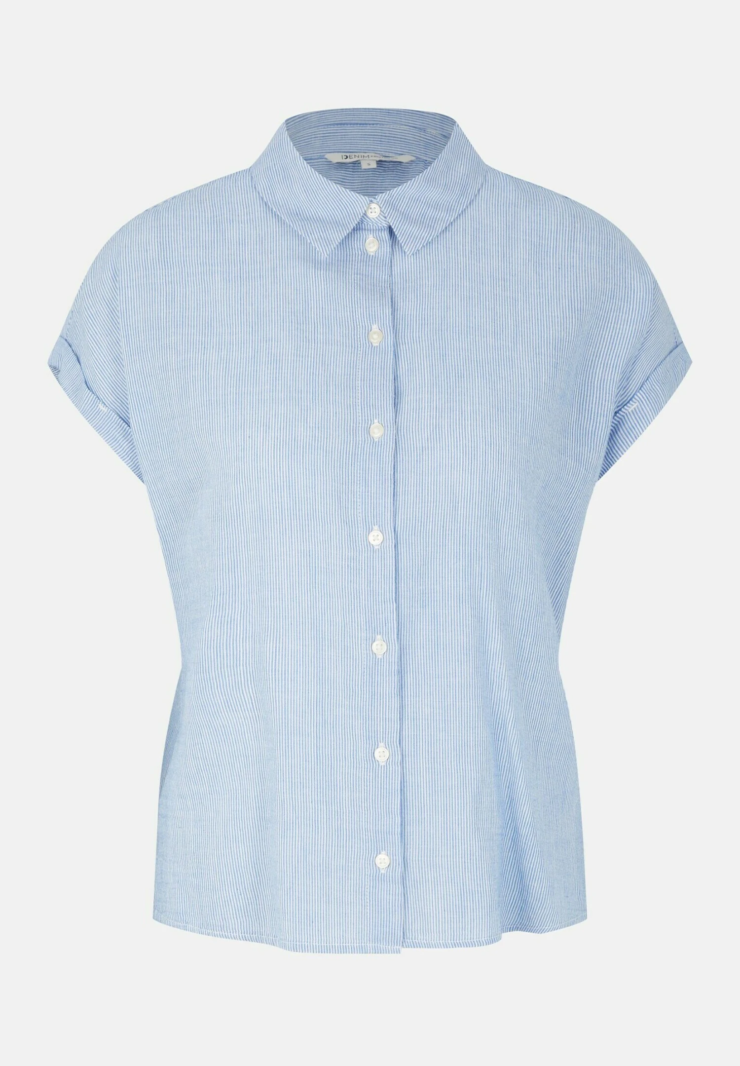 TOM TAILOR Denim KurzarmCamiciaSmall Blue White Stripe Donna Camicie E Bluse TO721E0OL-K11 10 TOM TAILOR Denim KurzarmCamiciaSmall Blue White Stripe Donna Camicie E Bluse TO721E0OL-K11 - immagine 8
