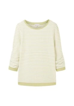 TOM TAILOR Denim Striped JacquardFelpaWhite Green Structured Stripe Donna Felpe TO721J0D4-M11 -Tom Tailor 6cf3d050978e4fce8fd56a0ac53d120a