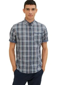 Tom Tailor Mit Karomuster - Camicia - Navy Colorful Check -Tom Tailor 6e21799c17ad43ac9d8036065949277b