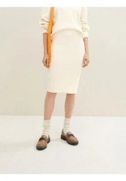 Tom Tailor Mit Rippstruktur Gonna A TubinoSoft Buttercream Donna Gonne TO221B0D5-A11