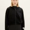 TOM TAILOR Denim Felpa Con ZipDeep Black Donna Felpe TO721J0DB-Q11