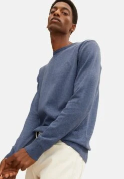 Tom Tailor Basic Crew Neck - Maglione - Vintage Indigo Blue Melange -Tom Tailor 71a8468ac5a0418c9f348e0bf799b951
