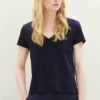 TOM TAILOR Denim Mit V-AusschnittT-Shirt BasicSky Captain Blue Donna T-shirt E Top TO721D14A-K11