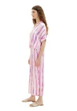 Tom Tailor Gemusterte PantaloniPink Tie Dye Stripe Donna Pantaloni TO221A0J6-J11 -Tom Tailor 7381d3625c674fa5abe6b18d8062b74a