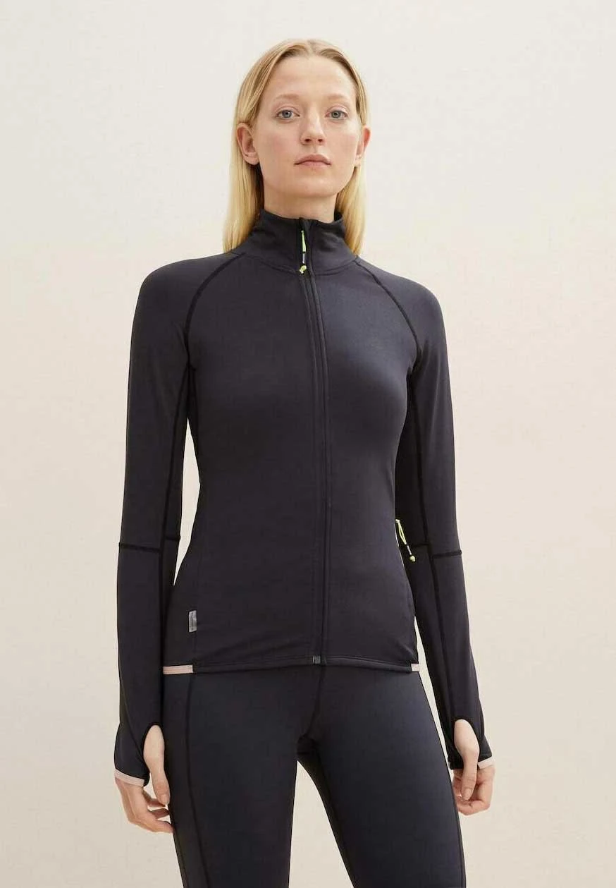 Tom Tailor Active Wear Powerstretch - Giacca Sportiva - Black 3 Tom Tailor Active Wear Powerstretch - Giacca Sportiva - Black