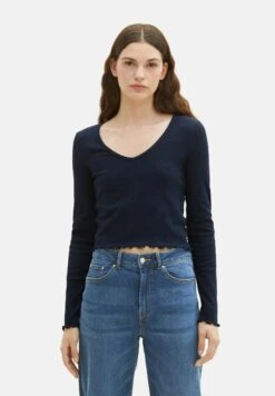 TOM TAILOR Denim Cropped Maglietta A Manica LungaSky Captain Blue Donna T-shirt E Top TO721D144-K11