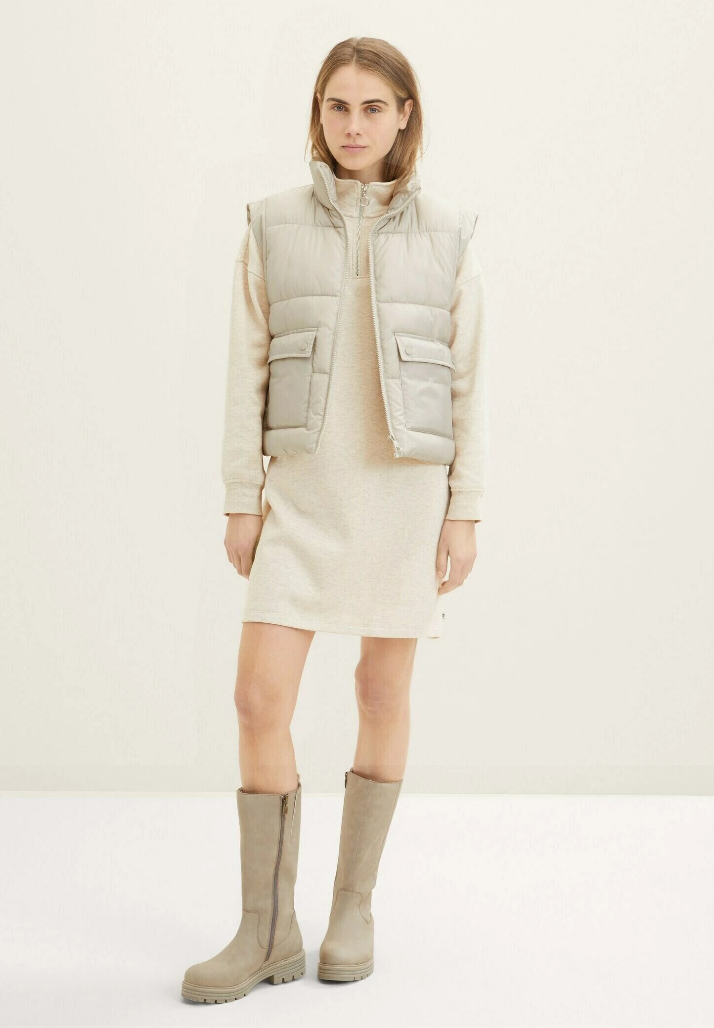 TOM TAILOR Denim Vestito EstivoCreme Beige Melange Donna Vestiti TO721C0H1-B11 4 TOM TAILOR Denim Vestito EstivoCreme Beige Melange Donna Vestiti TO721C0H1-B11 - immagine 2