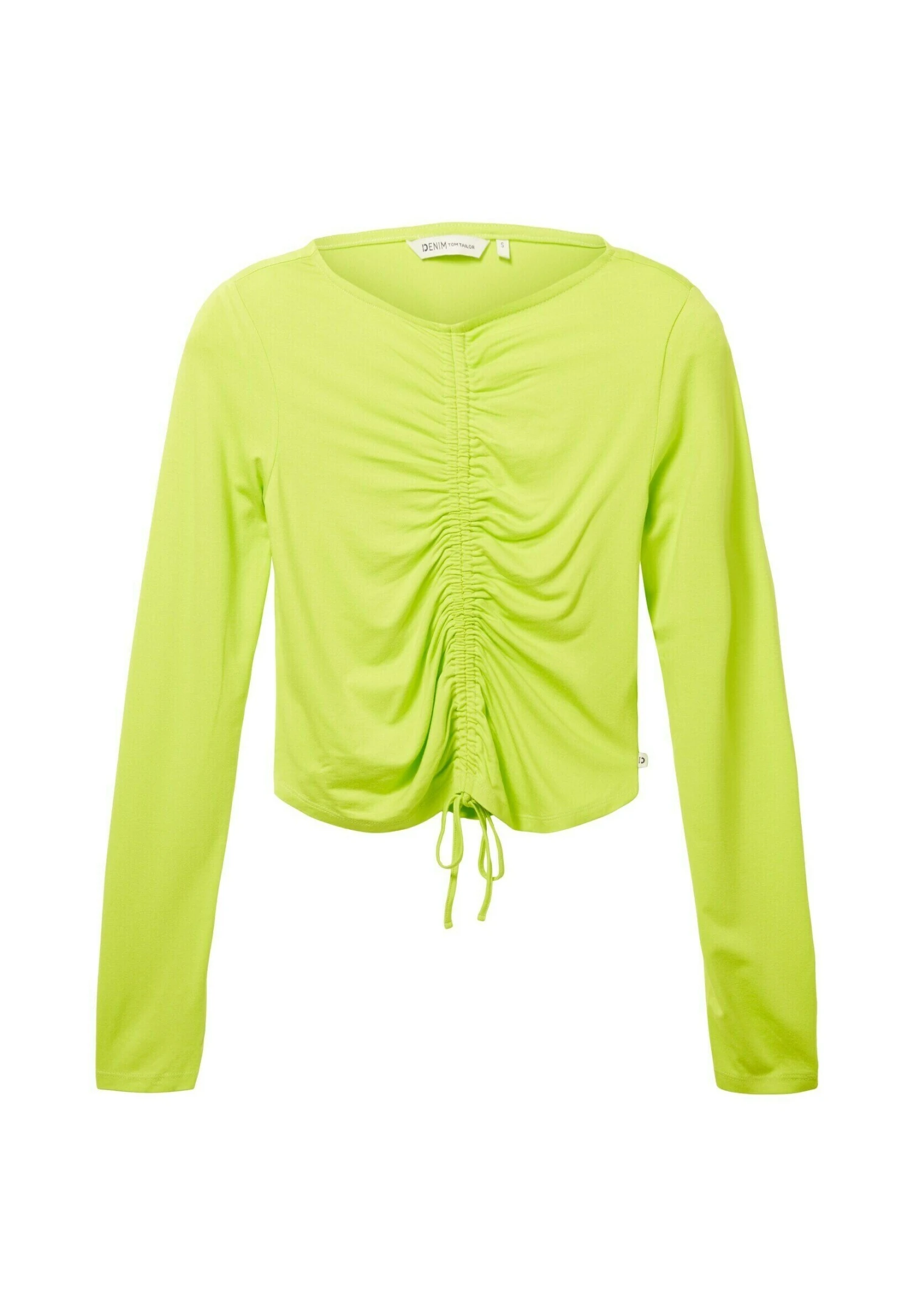 TOM TAILOR Denim Curved RouchingMaglietta A Manica LungaNeon Lime Donna T-shirt E Top TO721D11M-E11 7 TOM TAILOR Denim Curved RouchingMaglietta A Manica LungaNeon Lime Donna T-shirt E Top TO721D11M-E11 - immagine 5