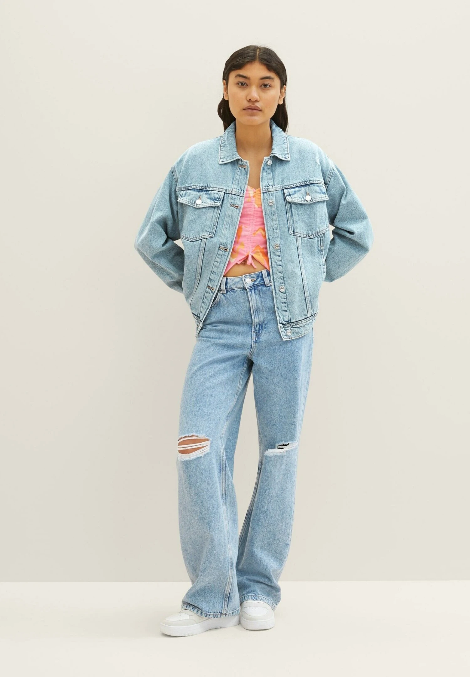 TOM TAILOR Denim Jeans A SigarettaDestroyed Light Stone Blue Denim Donna Jeans TO721N0B7-K11 4 TOM TAILOR Denim Jeans A SigarettaDestroyed Light Stone Blue Denim Donna Jeans TO721N0B7-K11 - immagine 2