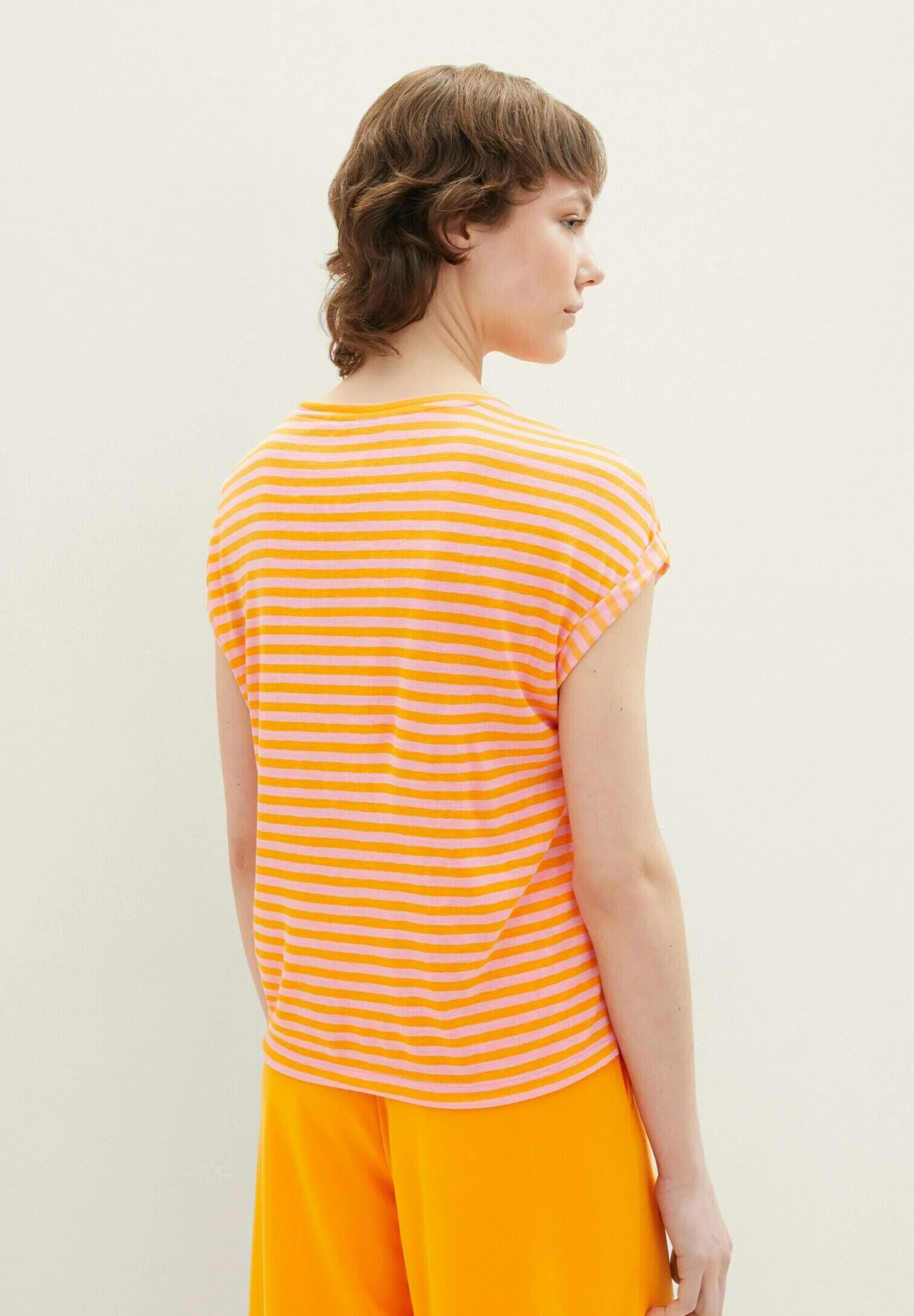 TOM TAILOR Denim T-Shirt Con StampaMango Pink Stripe Donna T-shirt E Top TO721D13U-H11 5 TOM TAILOR Denim T-Shirt Con StampaMango Pink Stripe Donna T-shirt E Top TO721D13U-H11 - immagine 3