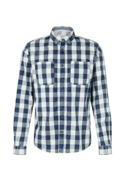 Tom Tailor Mit KaromusterCamiciaIndigo Blue Check Uomo Camicie TO222D0ZF-K13 -Tom Tailor 7d79744403c24fccbfc77b8f550edc05