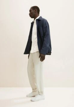 Tom Tailor Mit Allover-Print CamiciaOff White Geometric Design Uomo Camicie TO222D0XM-A11 -Tom Tailor 803a2de69f2443feb3431f33c1f6d826