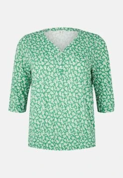Tom Tailor Gemustertes Maglietta A Manica LungaGreen Floral Design Donna T-shirt E Top TO221D1HC-M11 -Tom Tailor 80c162b9cea14d8a88a9f5bf593195c0