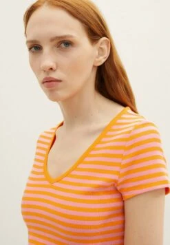 TOM TAILOR Denim CroppedT-Shirt Con StampaMango Pink Stripe Donna T-shirt E Top TO721D13L-H11 -Tom Tailor 82f6d068ccf240388e7aef120cebc4a9
