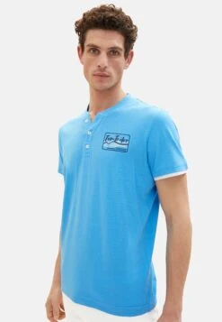 Tom Tailor Kurzarm Henley GestreiftT-Shirt Con StampaBlau Uomo T-shirt E Polo TO222O1BU-K11 -Tom Tailor 83d79137b3ee46539e2927c2158f2e4a