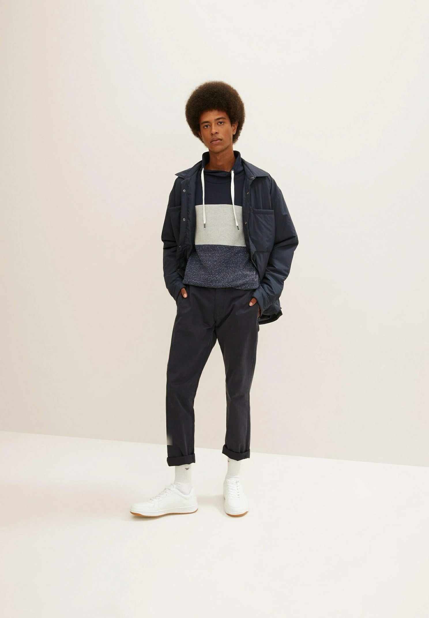 Tom Tailor Mit Blocking FelpaMiddle Grey Melange Uomo Maglieria E Felpe TO222S0EP-C11 4 Tom Tailor Mit Blocking FelpaMiddle Grey Melange Uomo Maglieria E Felpe TO222S0EP-C11 - immagine 2