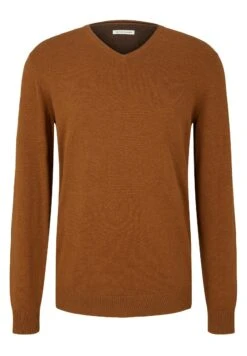 Tom Tailor V-NeckMaglioneEquestrian Brown Melange Uomo Maglieria TO222Q0L6-O13 -Tom Tailor 851b2e9f83674fce81ded36ef24d6882