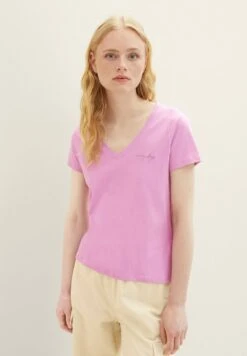 TOM TAILOR Denim Mit V-AusschnittT-Shirt BasicBlueberry Blush Donna T-shirt E Top TO721D14A-I11