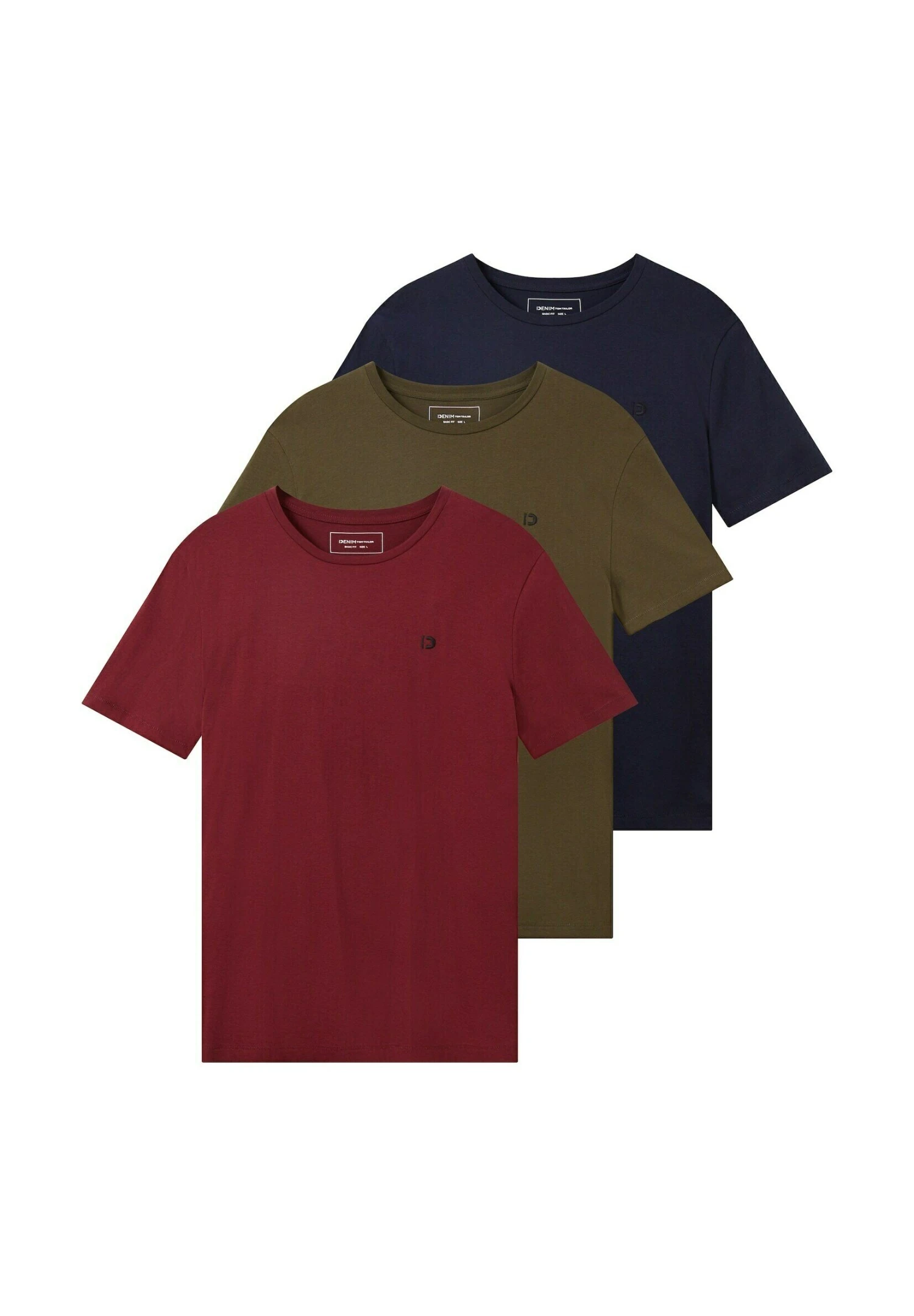 TOM TAILOR Denim 3 Pack Basic TeesT-Shirt BasicSky Captain Blue Uomo T-shirt E Polo TO722O1AD-K11 8 TOM TAILOR Denim 3 Pack Basic TeesT-Shirt BasicSky Captain Blue Uomo T-shirt E Polo TO722O1AD-K11 - immagine 6