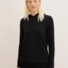Tom Tailor Mit Kapuze Felpa Con CappuccioDeep Black Donna T-shirt E Top TO221D1GC-Q11 -Tom Tailor 878ef97fd4344b92b6d888bca967f740