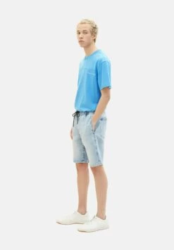 TOM TAILOR Denim Mit Elastischem BundShorts Di JeansUsed Light Stone Blue Denim Uomo Jeans TO722F0A0-K12 -Tom Tailor 879aa48c896b43f18b5fac857035ee99