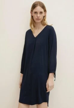 Tom Tailor Mit Lenzing(Tm) Ecovero(Tm)Vestito EstivoDark Blue Donna Vestiti TO221C0NF-K11