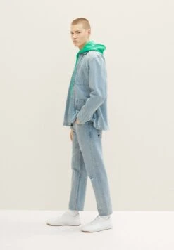 TOM TAILOR Denim Jeans A SigarettaDestroyed Bleached Blue Denim Uomo Jeans TO722G0BR-K13 -Tom Tailor 89620b04afc043b9b91f86ed4a5da8d9