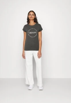 TOM TAILOR Denim Striped Blouse With PocketsT-Shirt Con StampaShale Grey Melange Donna T-shirt E Top TO721D11Y-C11