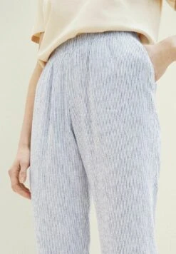 TOM TAILOR Denim Tapered Fit PantaloniWhite Blue Vertical Stripe Donna Pantaloni TO721A0BP-K11 -Tom Tailor 8f23a60041e84442be9c07e5a58d445d