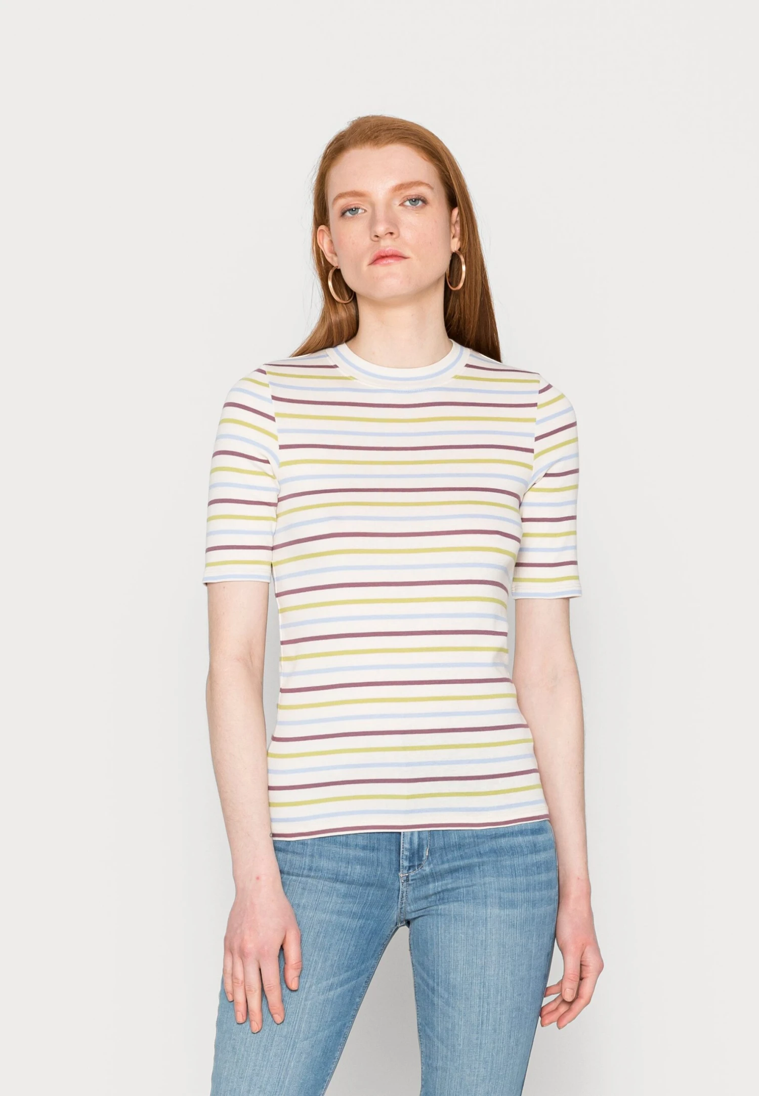 TOM TAILOR Denim Slim Stripe TeeT-Shirt Con StampaGreen Mauve Blue Stripe Donna T-shirt E Top TO721D0YI-G11 3 TOM TAILOR Denim Slim Stripe TeeT-Shirt Con StampaGreen Mauve Blue Stripe Donna T-shirt E Top TO721D0YI-G11