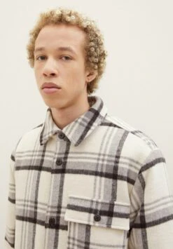 TOM TAILOR Denim Mit KaromusterGiacca LeggeraCreme Grey Black Check Uomo Giacche TO722T08C-B11 -Tom Tailor 8fd2fb997fc64afb888c6d0627b917e3