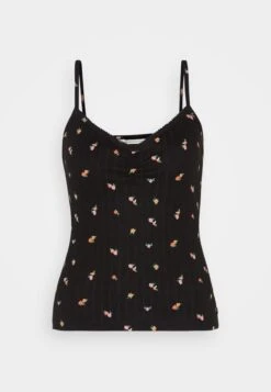 TOM TAILOR Denim Pointelle - Top - Black -Tom Tailor 90452a455cf64be1a3a84d3a1f6e638e